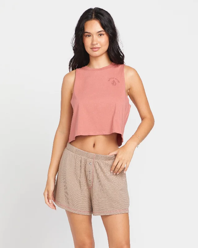 Women's trench coats with a removable belt for customizable stylingStone Hour Crop Top - Mauve Rose Women's trench coats with a removable belt for customizable stylingStone Hour Crop Top - Mauve Rose