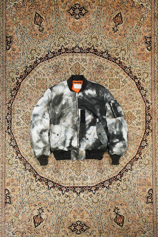 Women's windbreaker jackets with adjustable hoods for windy daysPOUR CAMO MA-1 (OLIVE BLACK)