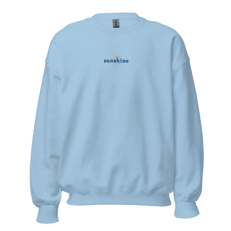 Women's zip - front sweatshirt with contrast stitching for a sporty aestheticSunshine Ava Chen Embroidered Sweatshirt