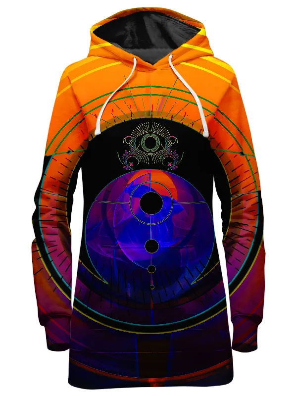 Women's color - block hoodie combining bold hues for a fashion - forward statementThird Eye Sunset Hoodie Dress Women's color - block hoodie combining bold hues for a fashion - forward statementThird Eye Sunset Hoodie Dress