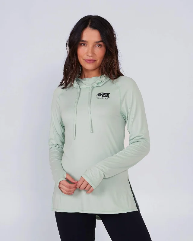 Women's bomber jackets with floral embroidery for a feminine and unique designThrill Seekers Hooded Sunshirt - Jade UPF 50+ Women's bomber jackets with floral embroidery for a feminine and unique designThrill Seekers Hooded Sunshirt - Jade UPF 50+
