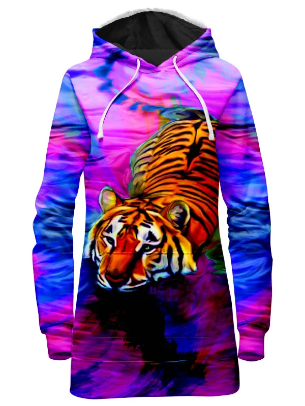 Women's oversized cropped hoodie with drawstrings for a trendy lookWater Tiger Hoodie Dress Women's oversized cropped hoodie with drawstrings for a trendy lookWater Tiger Hoodie Dress
