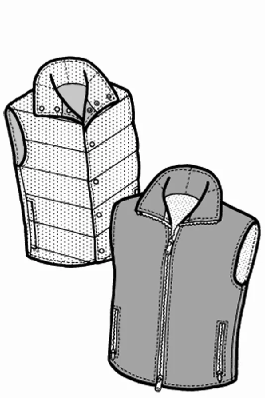 Women's pea coats in a plus - size fit for a flattering and warm winter coatWomen’s Santiam Reversible Vest Pattern - 101 - The Green Pepper Patterns