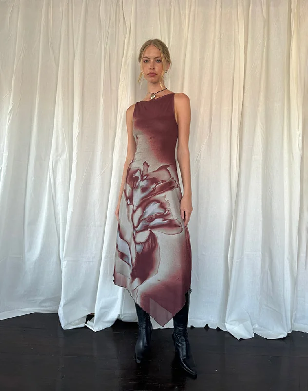 Midi dresses with wrap - around skirts for a customizable fitAysun Midi Dress in Lumen Mesh Brown Midi dresses with wrap - around skirts for a customizable fitAysun Midi Dress in Lumen Mesh Brown