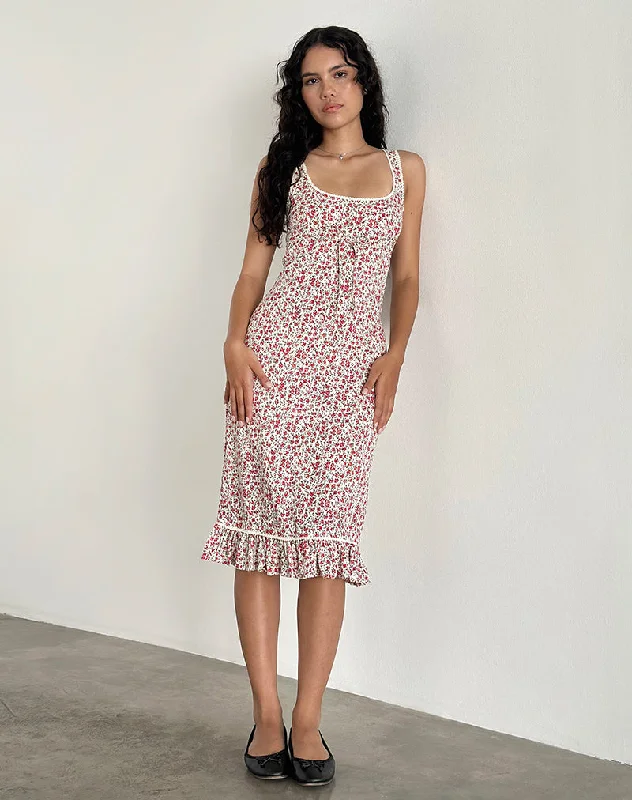 Midi dresses with metallic threads for a glamorous evening eventBila Midi Dress in Pretty Ditsy Midi dresses with metallic threads for a glamorous evening eventBila Midi Dress in Pretty Ditsy
