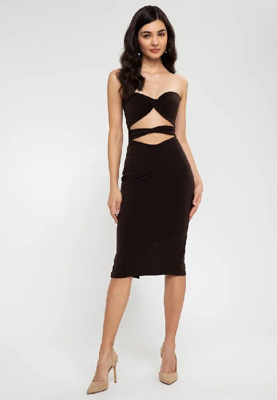 Midi dresses with printed lining for a hidden and stylish detailClementine