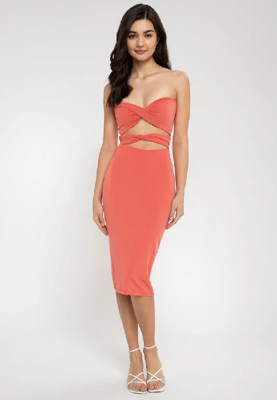 Midi dresses with abstract art prints for an artistic statementClementine