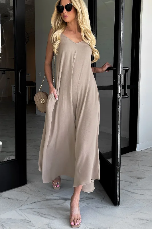 Maxi dresses with a belted empire waist for a more defined and flattering silhouetteDesert Skies Crinkle Woven Cami Maxi Dress (Ash Mocha) Maxi dresses with a belted empire waist for a more defined and flattering silhouetteDesert Skies Crinkle Woven Cami Maxi Dress (Ash Mocha)