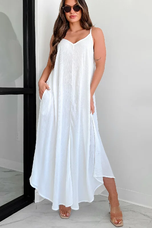 Maxi dresses with polka dot prints for a playful styleDesert Skies Crinkle Woven Cami Maxi Dress (Off White) Maxi dresses with polka dot prints for a playful styleDesert Skies Crinkle Woven Cami Maxi Dress (Off White)