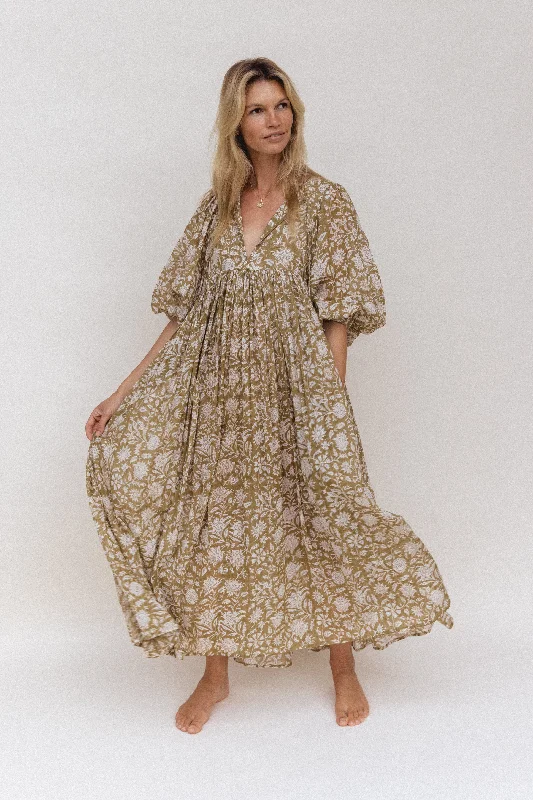 Sequined maxi dresses for formal evening galasKyra Maxi Dress ~ Olive