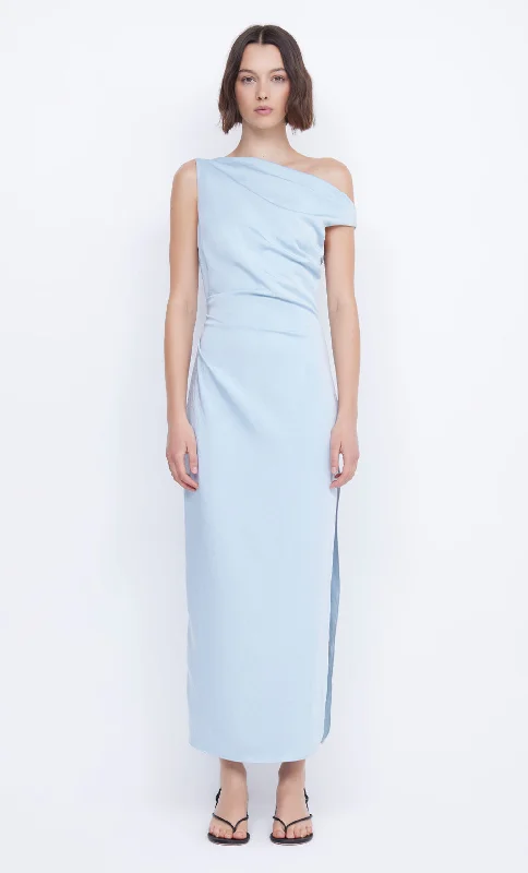Maxi dresses with side slits for a touch of allureROCHELLE ASYM MIDI DRESS - DOLPHIN BLUE Maxi dresses with side slits for a touch of allureROCHELLE ASYM MIDI DRESS - DOLPHIN BLUE