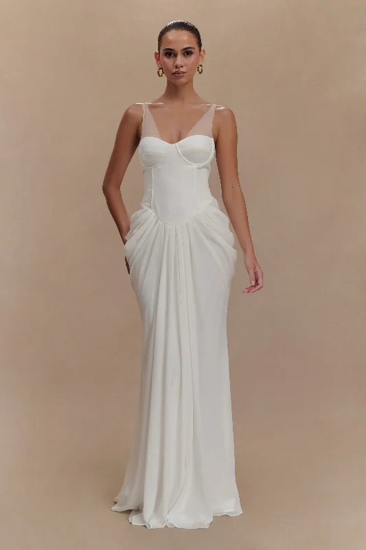 Sequined maxi dresses for formal evening galasRoxanne Velvet Corset Maxi Dress - White Sequined maxi dresses for formal evening galasRoxanne Velvet Corset Maxi Dress - White