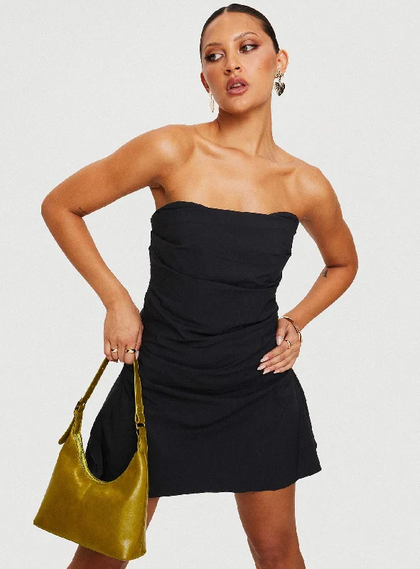 Mini dresses with bow accents for a sweet lookBradwell Strapless Mini Dress Black