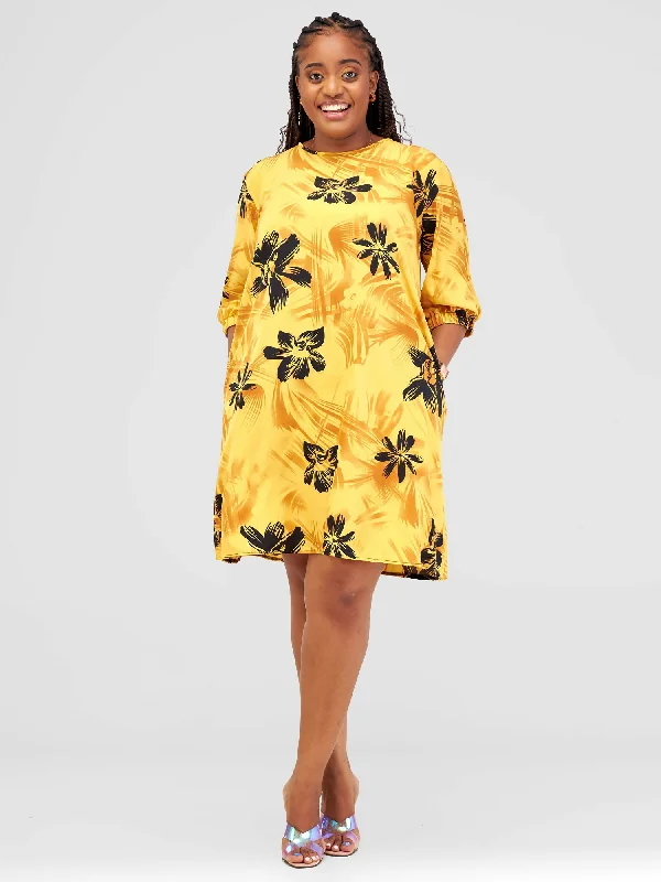 Mini dresses with cold - shoulder designsLizola Dinah Shift Dress - Mustard / Yellow Mini dresses with cold - shoulder designsLizola Dinah Shift Dress - Mustard / Yellow