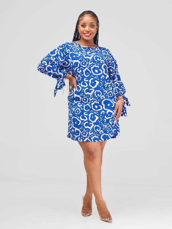Mini dresses with criss - cross backs for a flirty lookLizola Maranda Shift Dress - Blue / Pink Mini dresses with criss - cross backs for a flirty lookLizola Maranda Shift Dress - Blue / Pink