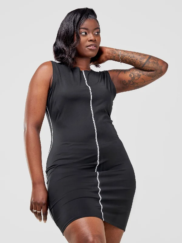 Mini dresses with pocket details for added functionalityZoya Taani Mini Dress - Black Mini dresses with pocket details for added functionalityZoya Taani Mini Dress - Black