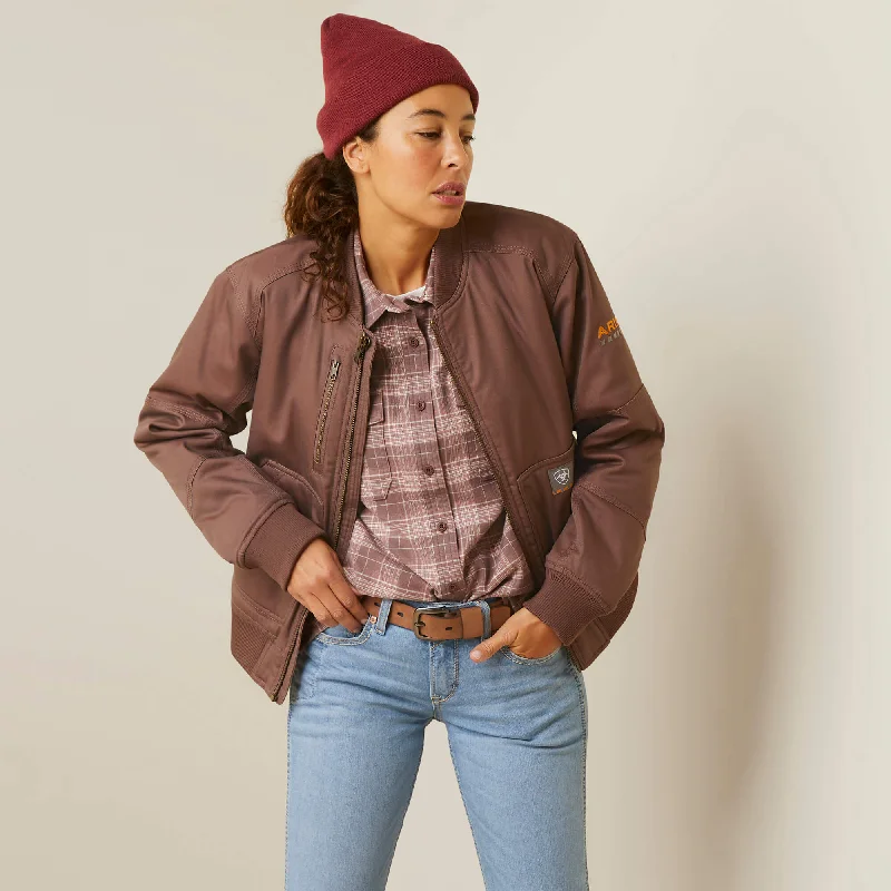 Embroidered women's cotton coats in a bohemian pattern for a unique designWomen's Ariat Rebar DuraCanvas Bomber Jacket #10046382 Embroidered women's cotton coats in a bohemian pattern for a unique designWomen's Ariat Rebar DuraCanvas Bomber Jacket #10046382