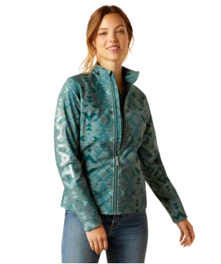 Mid - length women's down coats in a slim fit for a modern and sleek appearanceWomen’s Ariat New Team Softshell Print Jacket #10046488 Mid - length women's down coats in a slim fit for a modern and sleek appearanceWomen’s Ariat New Team Softshell Print Jacket #10046488