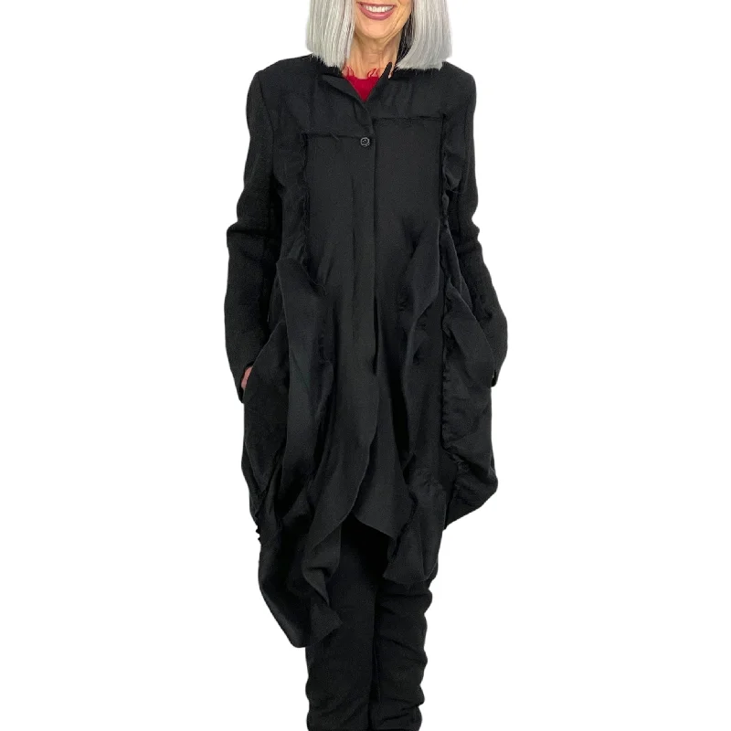 Plus size women's wool blend coats for a warm and stylish winterPATCHWORK COAT