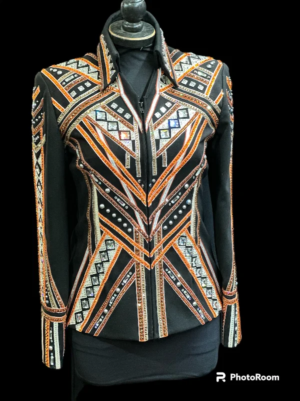 Women's military - style jackets with epaulets for a tough and fashionable appearance#2303 Pleasure Show Jacket, Orange & Black, Ladies S, BFC 8634-17 Women's military - style jackets with epaulets for a tough and fashionable appearance#2303 Pleasure Show Jacket, Orange & Black, Ladies S, BFC 8634-17