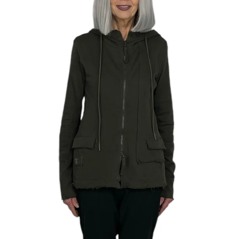 Women's double - breasted tweed jackets in classic colors for a sophisticated office lookFRENCH TERRY HOODED JACKET Women's double - breasted tweed jackets in classic colors for a sophisticated office lookFRENCH TERRY HOODED JACKET