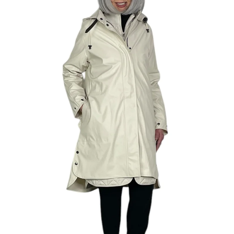 Women's knee - length wool blend coats with a fur collar for added warmthMATTE RAINCOAT Women's knee - length wool blend coats with a fur collar for added warmthMATTE RAINCOAT