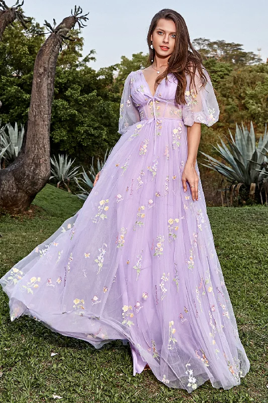 Sparkly sequined party dresses for a glamorous lookA-Line Tulle Lavender Princess Corset Prom Dress with Embroidery Sparkly sequined party dresses for a glamorous lookA-Line Tulle Lavender Princess Corset Prom Dress with Embroidery