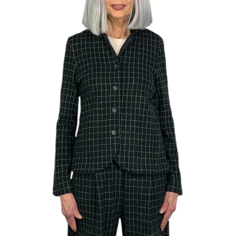 Women's shearling - lined suede jackets for ultimate warmth and luxuryGRID PRINT ADEL JACKET Women's shearling - lined suede jackets for ultimate warmth and luxuryGRID PRINT ADEL JACKET