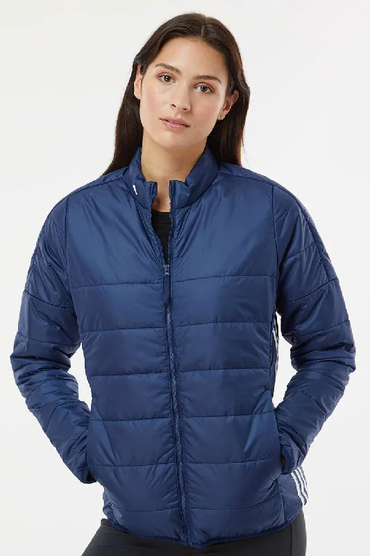Women's shearling - lined suede jackets for ultimate warmth and luxuryAdidas Womens Full Zip Puffer Jacket - Team Navy Blue Women's shearling - lined suede jackets for ultimate warmth and luxuryAdidas Womens Full Zip Puffer Jacket - Team Navy Blue