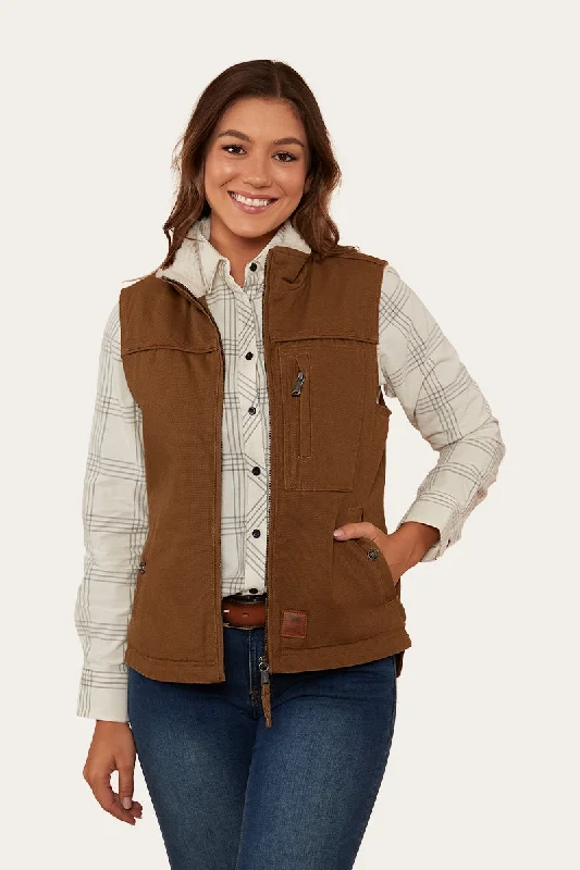 Women's pea coats in a plus - size fit for a flattering and warm winter coatAlbion Womens Vest - Tawny Brown Women's pea coats in a plus - size fit for a flattering and warm winter coatAlbion Womens Vest - Tawny Brown
