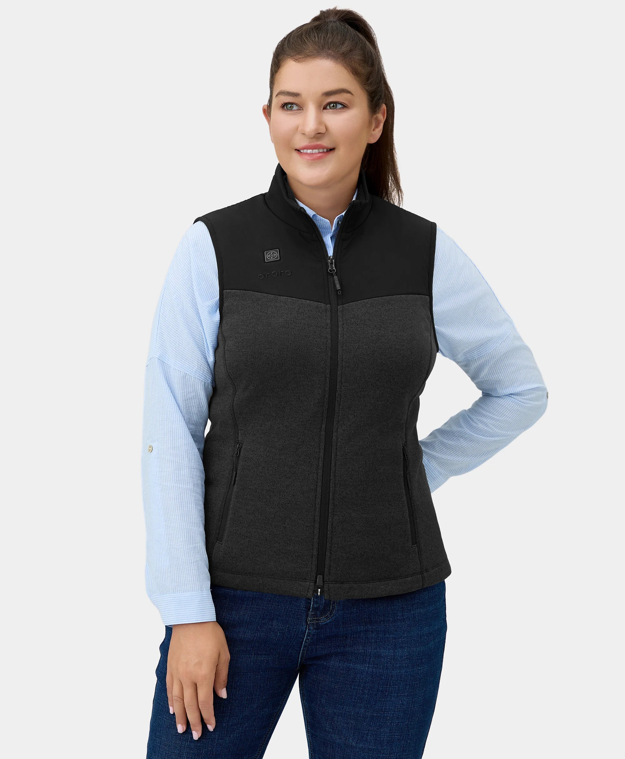 Women's windbreaker jackets with adjustable hoods for windy daysAugusta Women's Heated Sweater Fleece Vest