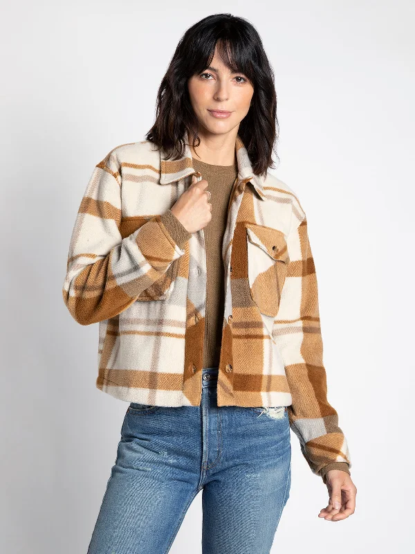 Shearling - lined women's leather coats for ultimate warmth and luxuryAURIA JACKET