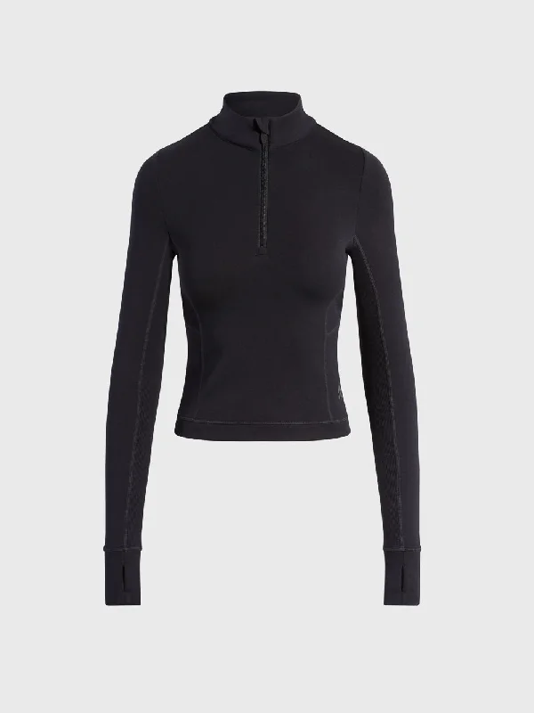Women's shearling - lined suede jackets for ultimate warmth and luxuryBARRY'S BLACK DASH HALF ZIP LONG SLEEVE Women's shearling - lined suede jackets for ultimate warmth and luxuryBARRY'S BLACK DASH HALF ZIP LONG SLEEVE
