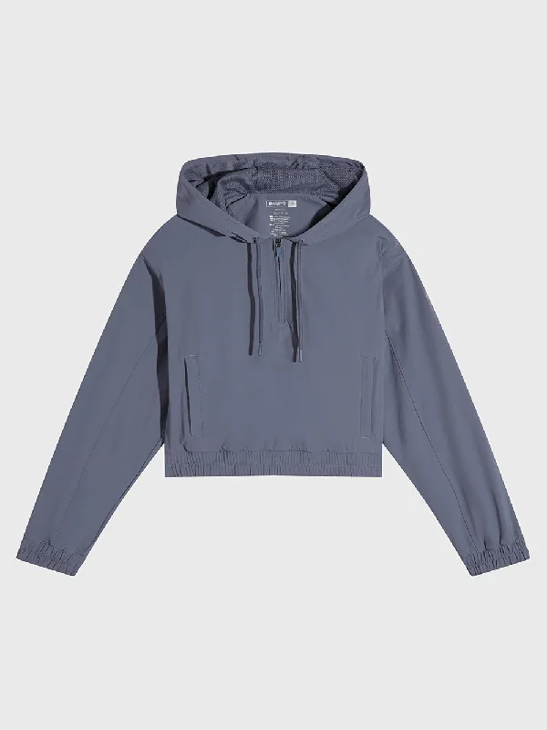 Women's double - breasted tweed jackets in classic colors for a sophisticated office lookBARRY'S DUSTY BLUE 1/2 ZIP WINDBREAKER Women's double - breasted tweed jackets in classic colors for a sophisticated office lookBARRY'S DUSTY BLUE 1/2 ZIP WINDBREAKER