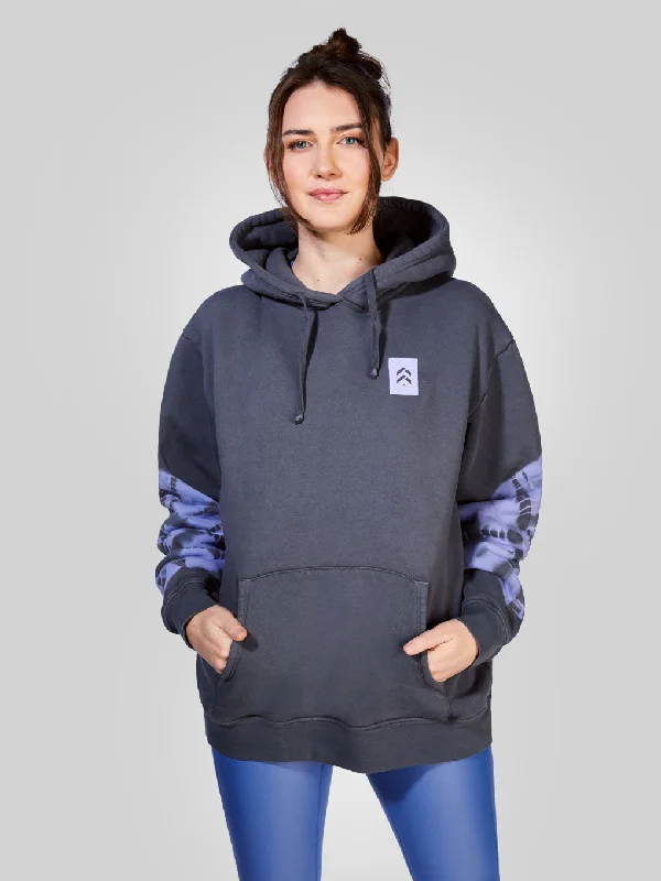 Women's long - length wool blend jackets for a warm and stylish winter lookBARRY'S GUNMETAL/PERIWINKLE TIE DYE HOODIE Women's long - length wool blend jackets for a warm and stylish winter lookBARRY'S GUNMETAL/PERIWINKLE TIE DYE HOODIE