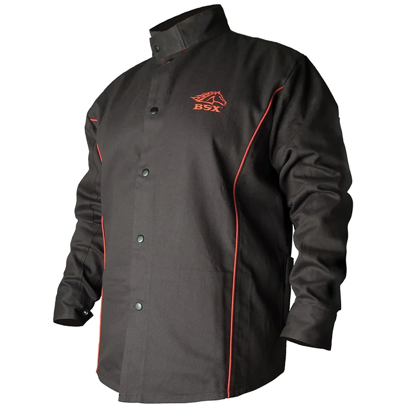 Women's moto jackets with a lace - up front for a unique and stylish touchBlack Stallion Contoured FR Cotton Welding Jacket - B9C Women's moto jackets with a lace - up front for a unique and stylish touchBlack Stallion Contoured FR Cotton Welding Jacket - B9C