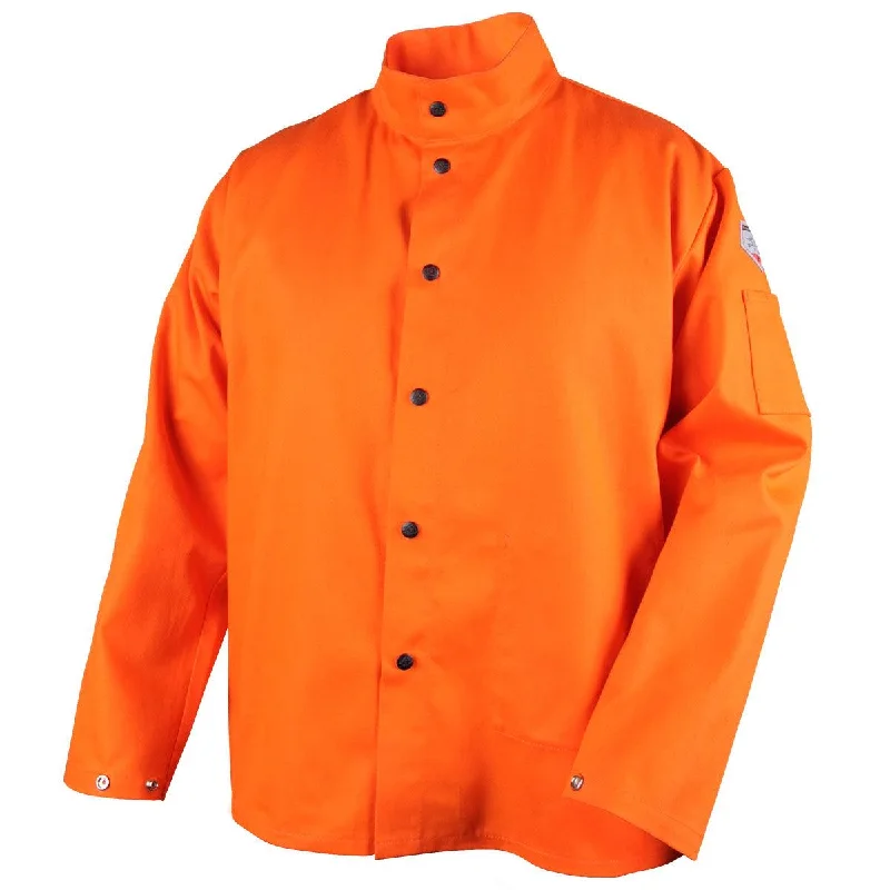 Women's pea coats in a plus - size fit for a flattering and warm winter coatBlack Stallion TruGuard 200 FR Cotton Welding Jacket, Orange - FO9-30C
