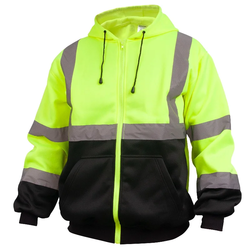 Women's long - length wool blend jackets for a warm and stylish winter lookBlack Stallion Hi-Vis Fleece Full-Zip Hooded Sweatshirt - JS3050-LB Women's long - length wool blend jackets for a warm and stylish winter lookBlack Stallion Hi-Vis Fleece Full-Zip Hooded Sweatshirt - JS3050-LB