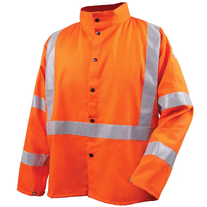 Women's long - line cardigan jackets in a soft knit for a cozy and elegant lookBlack Stallion FR Cotton Jackets w/ Reflect Tape Orange - JF1012-OR Women's long - line cardigan jackets in a soft knit for a cozy and elegant lookBlack Stallion FR Cotton Jackets w/ Reflect Tape Orange - JF1012-OR