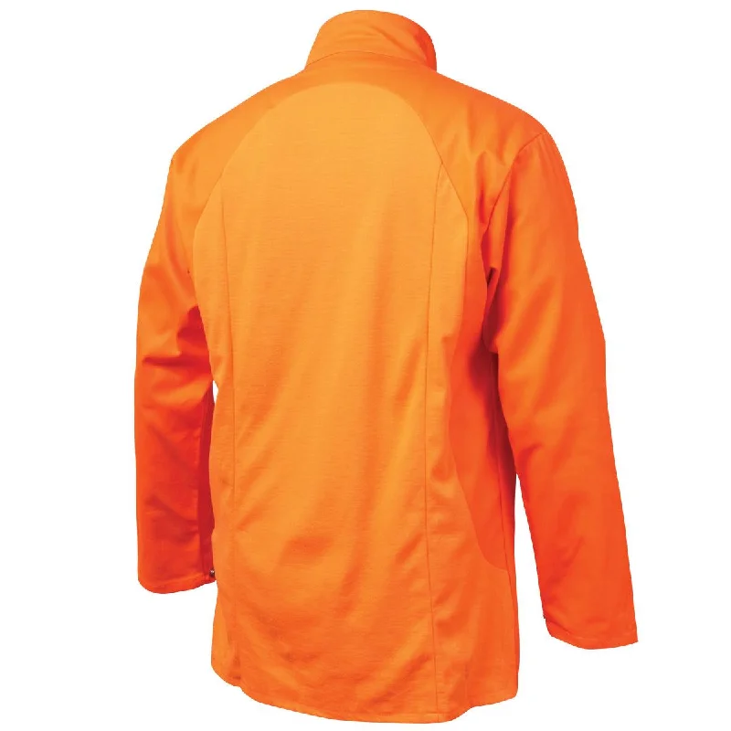 Women's bomber jackets with a holographic finish for a futuristic and eye - catching lookBlack Stallion Stretch-Back FR Cotton Orange Welding Jacket - JF1625-OR