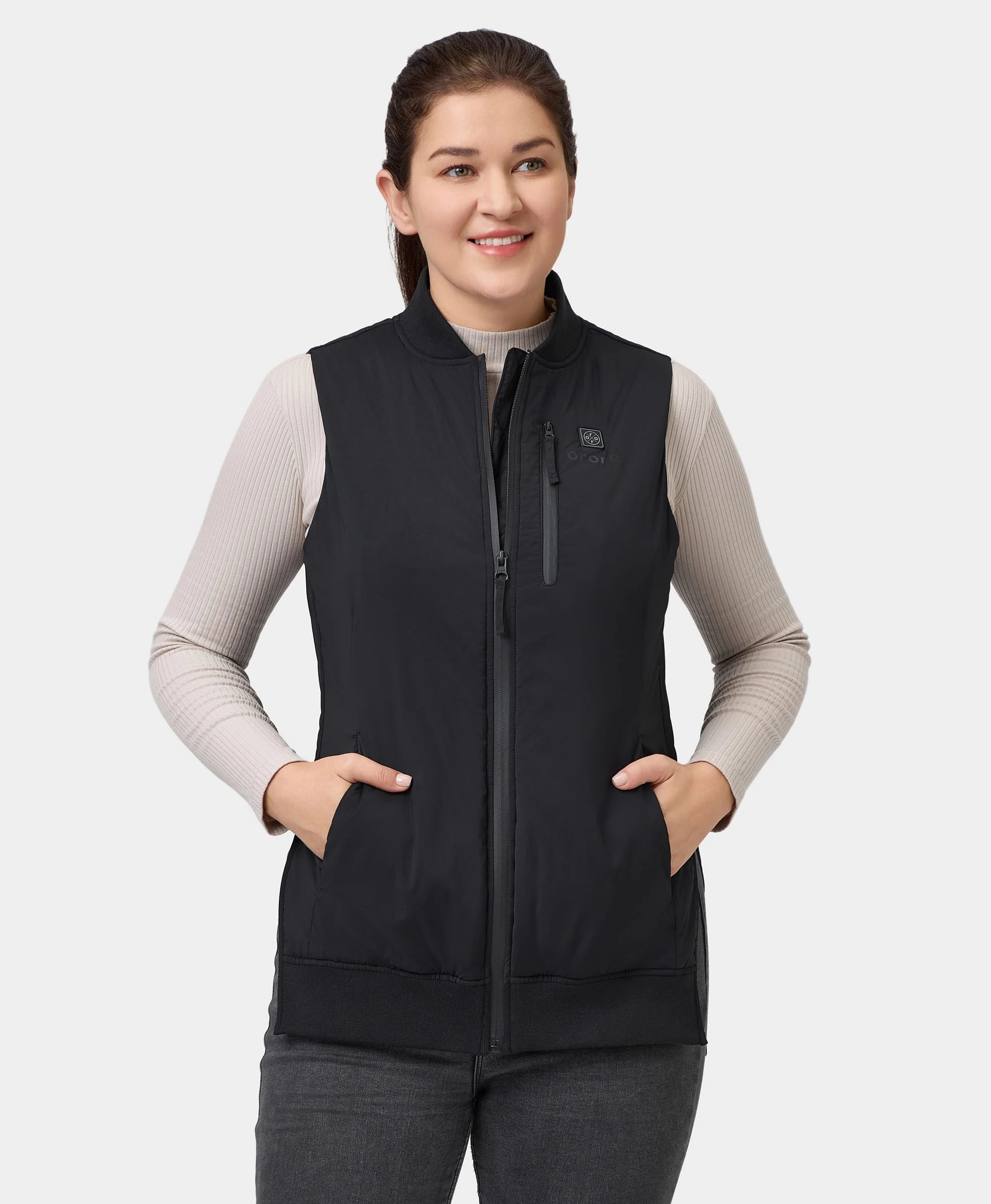 Women's pea coats in a plus - size fit for a flattering and warm winter coatBlair Women's Heated Long Bomber Vest Women's pea coats in a plus - size fit for a flattering and warm winter coatBlair Women's Heated Long Bomber Vest