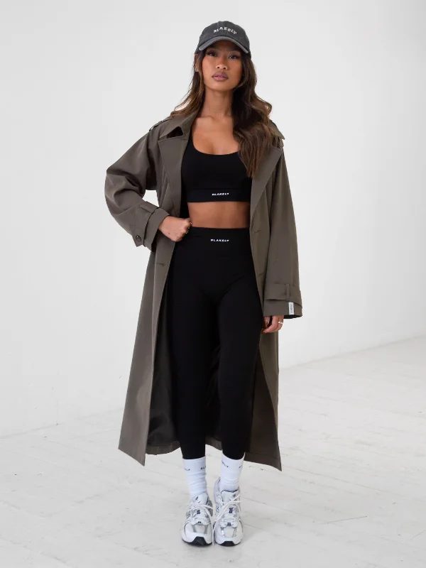 Embroidered women's cotton coats in a bohemian pattern for a unique designAmara Trench Coat - Ash Grey Embroidered women's cotton coats in a bohemian pattern for a unique designAmara Trench Coat - Ash Grey