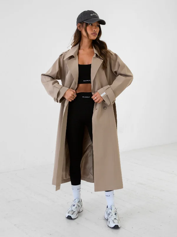 Women's reversible down coats with two - tone designs for versatile stylingAmara Trench Coat - Beige Women's reversible down coats with two - tone designs for versatile stylingAmara Trench Coat - Beige