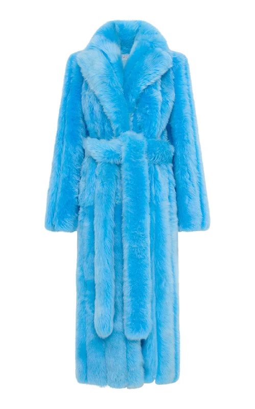 Quilted down women's coats with removable hoods for outdoor activitiesBram Coat in Sky Shearling Quilted down women's coats with removable hoods for outdoor activitiesBram Coat in Sky Shearling