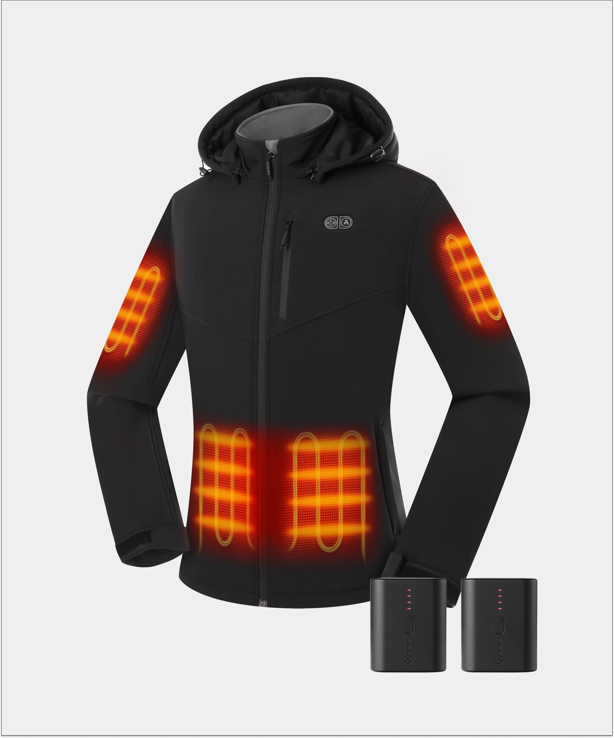 Women's denim jackets with a patchwork design for a bohemian and artsy styleBundle Deal - Women's Heated Dual Control Jacket (Pocket Heating) & Extra Mini 5K Battery Women's denim jackets with a patchwork design for a bohemian and artsy styleBundle Deal - Women's Heated Dual Control Jacket (Pocket Heating) & Extra Mini 5K Battery