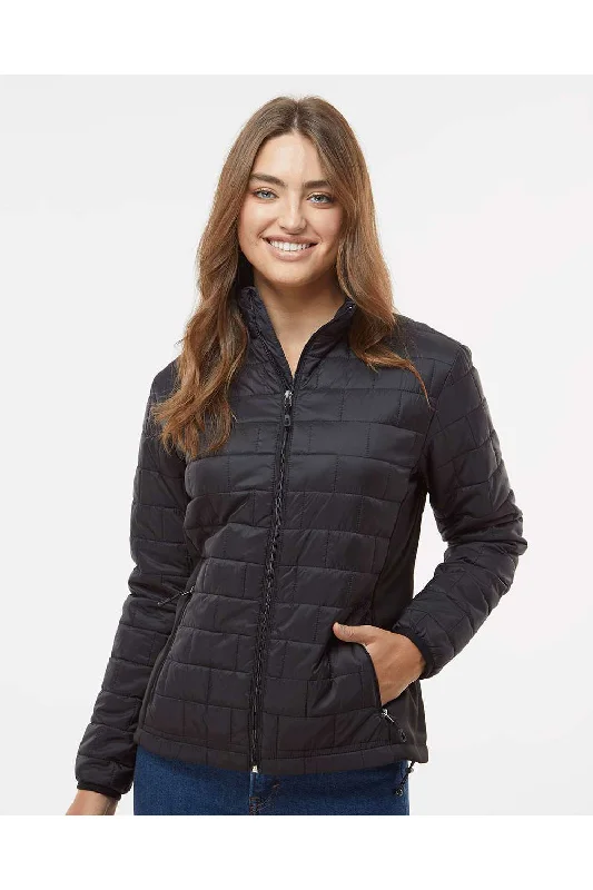 Women's cropped leather jackets with silver zippers for a punk - inspired outfitBurnside Womens Element Full Zip Puffer Jacket - Black Women's cropped leather jackets with silver zippers for a punk - inspired outfitBurnside Womens Element Full Zip Puffer Jacket - Black