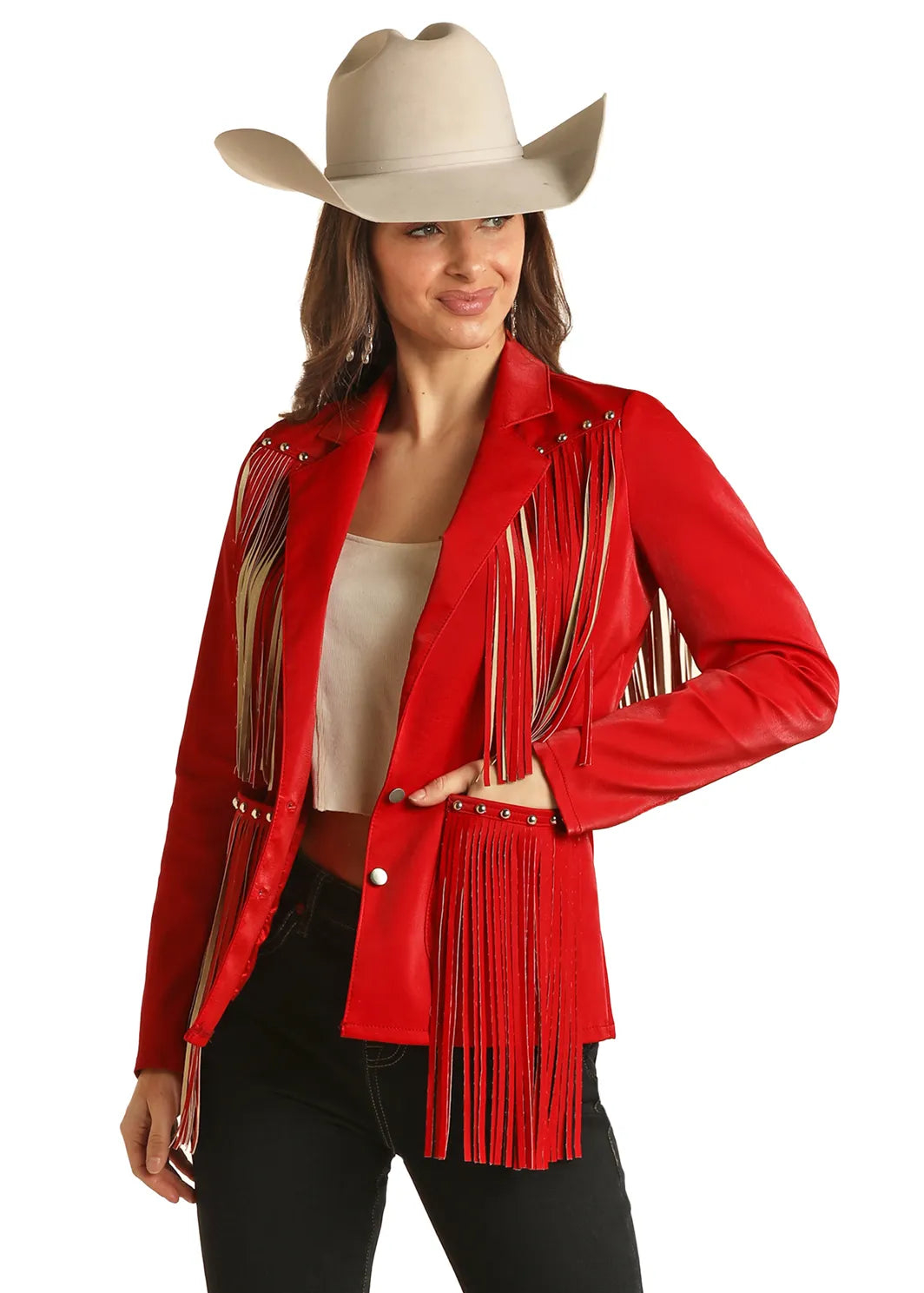 Water - resistant women's trench coats with adjustable cuffs for rainy daysWomen's Rock & Roll Fringe Jacket #BW92D03030 Water - resistant women's trench coats with adjustable cuffs for rainy daysWomen's Rock & Roll Fringe Jacket #BW92D03030
