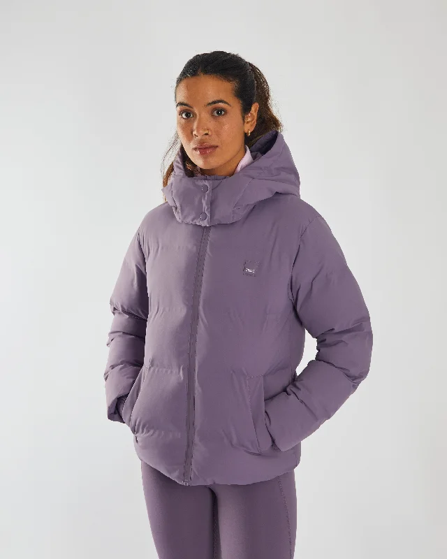 Women's long - sleeve wool coats in a houndstooth pattern for a classic charmAline Jacket Lavender Dust Women's long - sleeve wool coats in a houndstooth pattern for a classic charmAline Jacket Lavender Dust