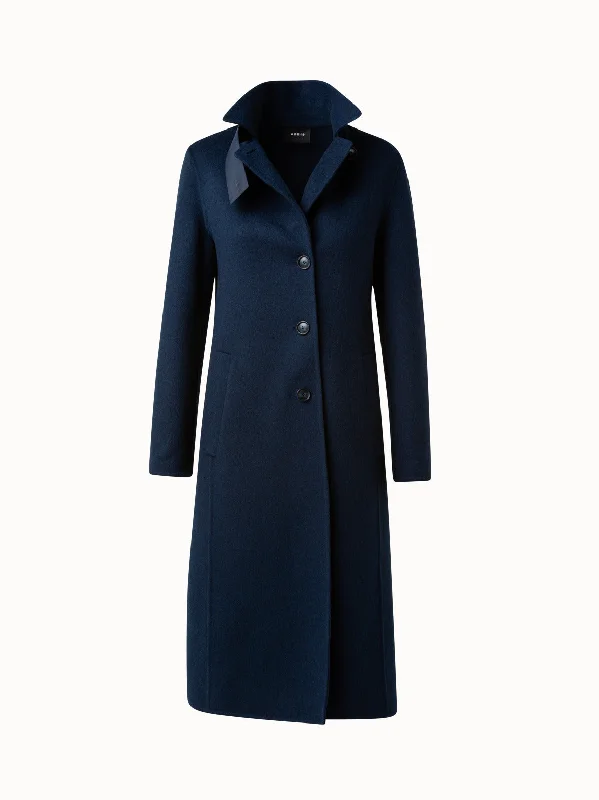 Mid - length women's down coats in a slim fit for a modern and sleek appearanceCashmere Double-Face Melange Blazer Coat Mid - length women's down coats in a slim fit for a modern and sleek appearanceCashmere Double-Face Melange Blazer Coat