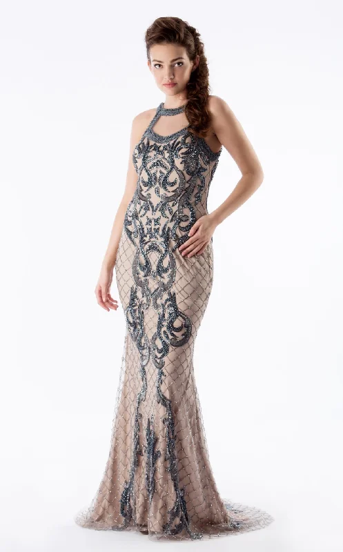 Formal dresses with cold - shoulder ruffled sleeves and floral prints for a romantic and trendy formal styleChic and Holland HF1240 Dress Formal dresses with cold - shoulder ruffled sleeves and floral prints for a romantic and trendy formal styleChic and Holland HF1240 Dress